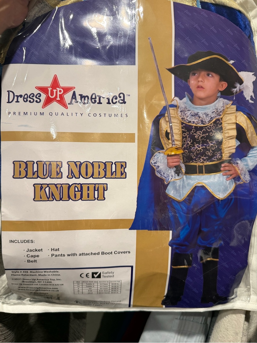 Blue and Gold Nobleman Kids Costume — Classic Noble Look toddler 1-2 yrs old